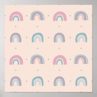 Poster Arc-en-ciel Pastel coloré #6