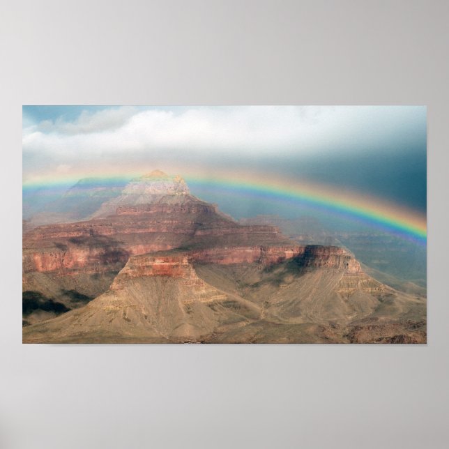 Poster Arc en ciel sur le Grand Canyon (Devant)