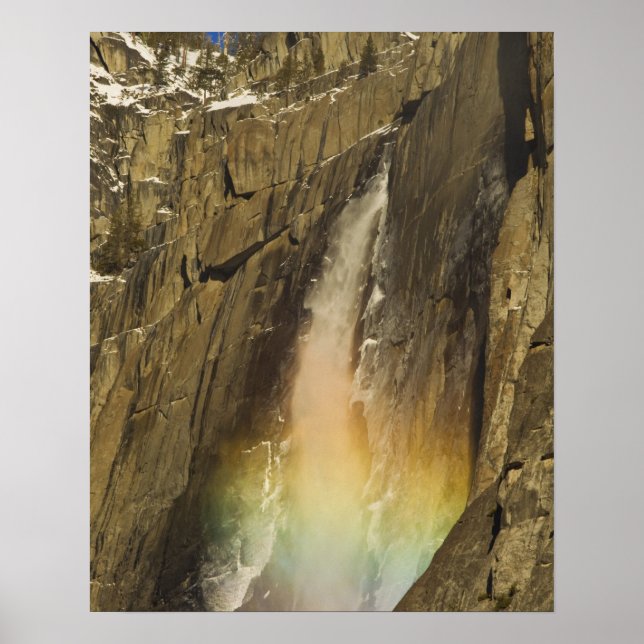 Poster Arc-en-ciel sur Upper Yosemite Falls dans le Yosem (Devant)