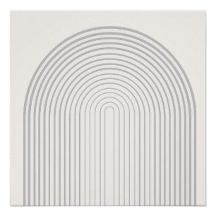Poster Arc-en-ciel symétrique Art blanc beige