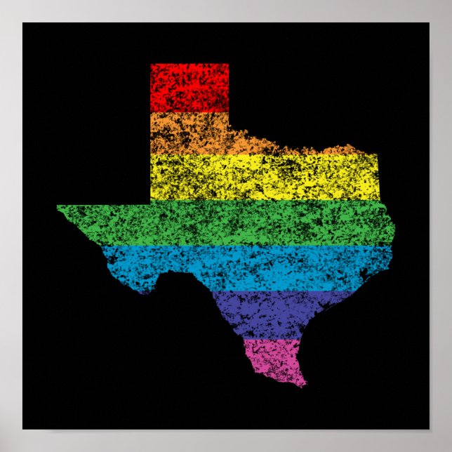 Poster arc-en-ciel texan (Devant)