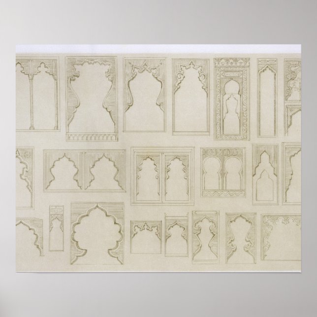 Poster Arc islamique et mauresque design pour balcons, wi (Devant)