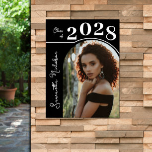 Poster Arc moderne Photo Graduation Party Noir