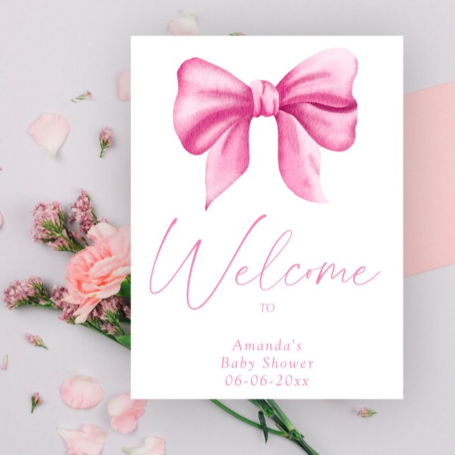 Poster Arc rose - baby shower de bienvenue (Créateur téléchargé)