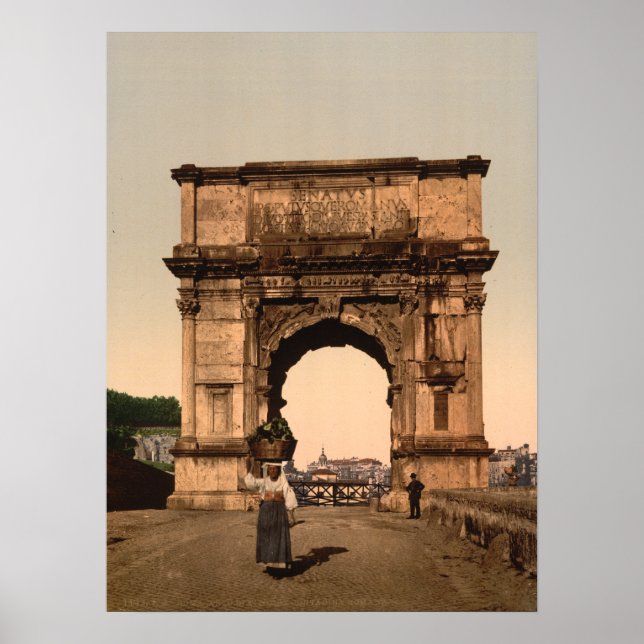 Poster Arc triomphal de Titus, Rome, Latium Italie (Devant)