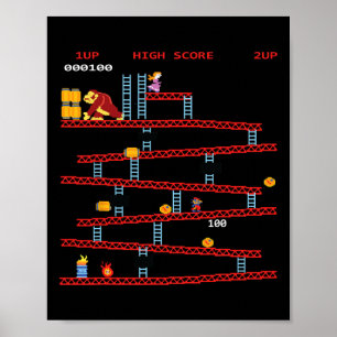 Poster Arcade de jeux Console de jeu vidéo rétro Jeux vid