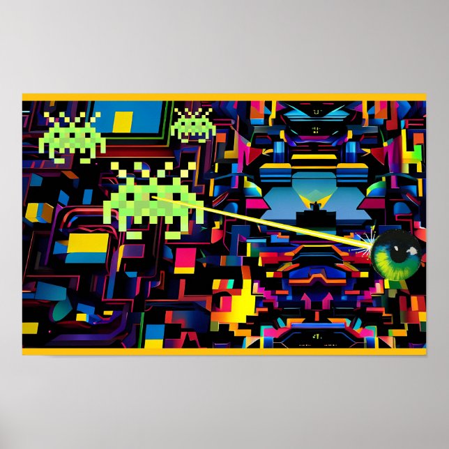 Poster Arcade Death Machine on Patrol - Ken Gage Art (Devant)