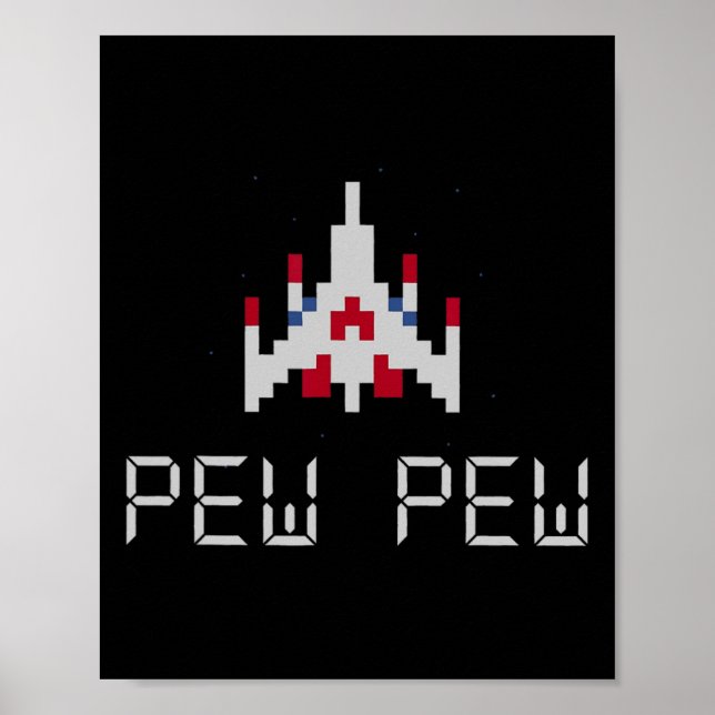 Poster Arcade Retro Video Game Ship 1 (Devant)