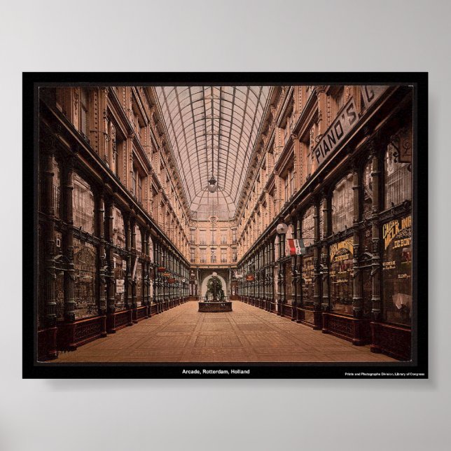 Poster Arcade, Rotterdam, Hollande (Devant)