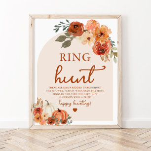 Poster Arch Fall Boho Citrouille Ring Chasse Fête des mar
