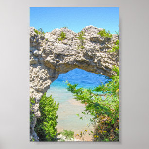 Poster Arch Rock sur l'île Mackinac, Michigan