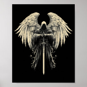 Poster Archange Gabriel Ange Chrétien Guerrier Catholique