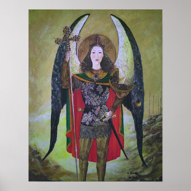 Poster Archangel Michael par S Lewis (Devant)