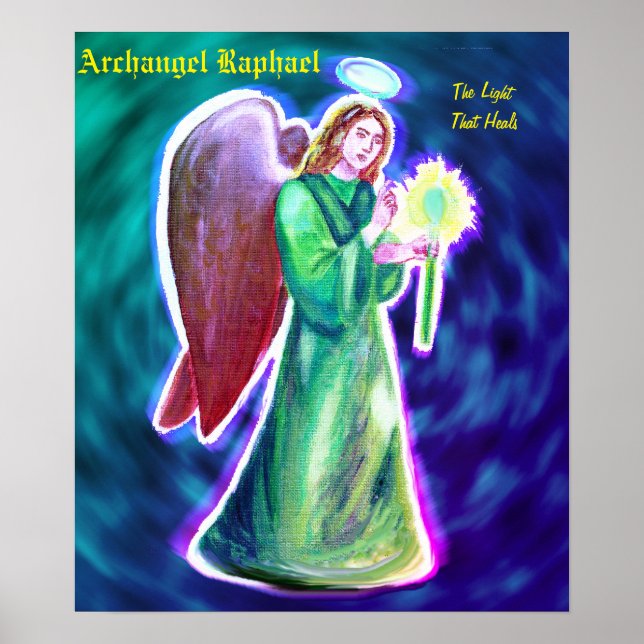 Poster Archangel Raphael (16" x 12") (Devant)