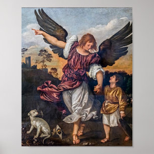 Poster Archangel Raphael Drawing - St Raphael