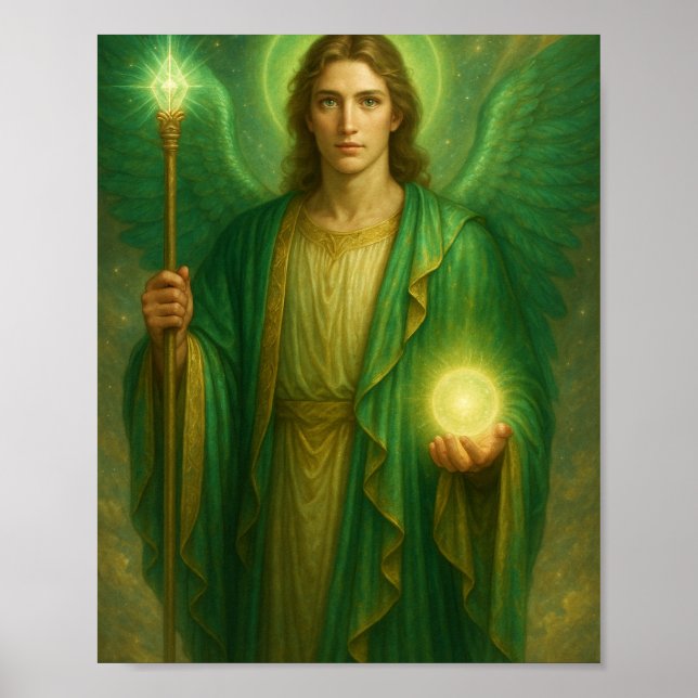 Poster Archangel Raphael - Médecin Divin de Lumière (Devant)