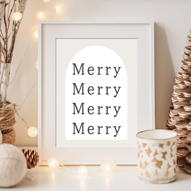 Poster Arche Boho moderne Beige Merry Merry Mur Art Print (Créateur téléchargé)