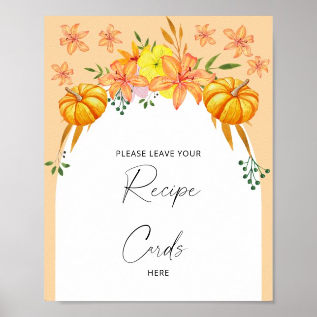 Poster Arche d'automne - Votre carte de recette ici (Devant)