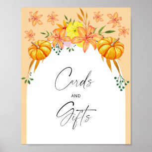 Poster Arche de mariage pour bébé citrouille orange - Car
