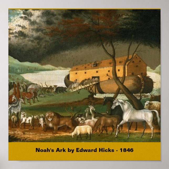 Poster Arche de Noé par Edward Hicks - 1846 (Devant)