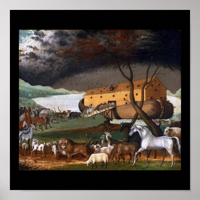 Poster Arche de Noé par Edward Hicks - Vers 1846 (Devant)