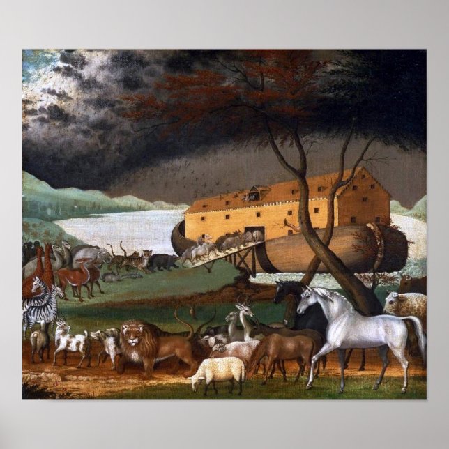 Poster Arche de Noé par Edward Hicks - Vers 1846 (Devant)