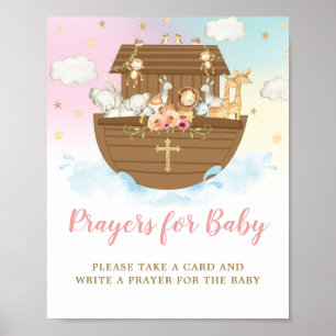 Poster Arche de Noé Prières arc-en-ciel pour bébé signe