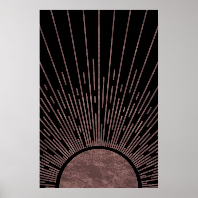 Poster Arche De Phase Lune Rayons Soleil Et Soleil Abstra (Devant)