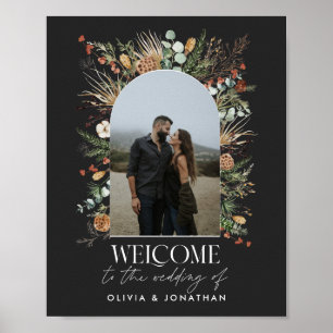 Poster Arche de photo de mariage 1 aquarelle botanique no