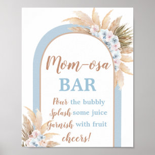 Poster Arche en laiton bleu Pampas Momosa Bar Signet garç