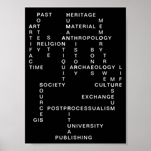Poster Archeologie et anthropologie mots croisés (Devant)