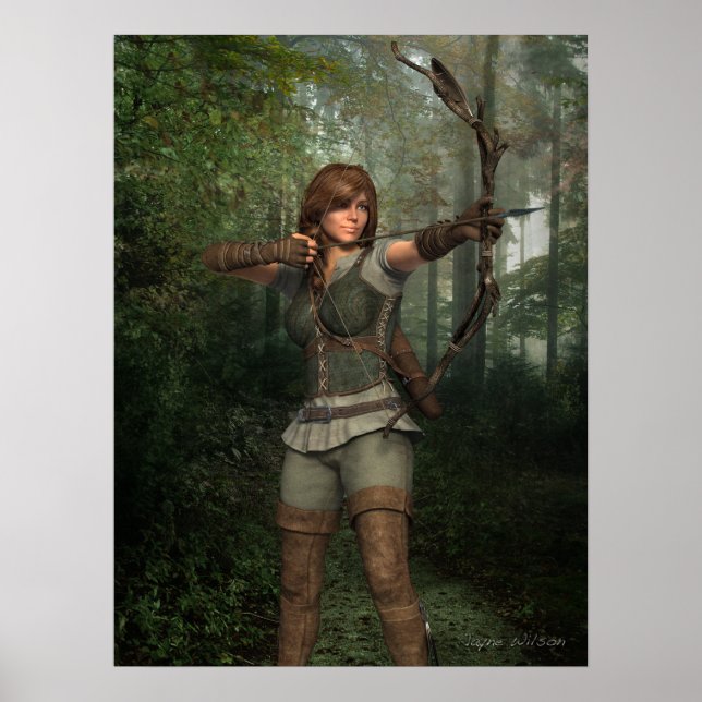 Poster Archer dans l'Imaginaire forestier Imprimer (Devant)