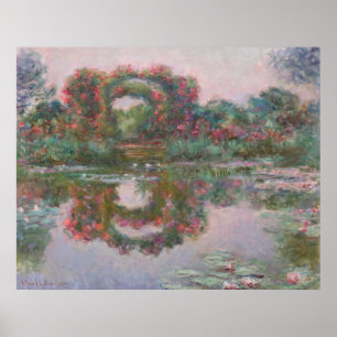 Poster Arches à fleurs, Giverny - Claude Monet - c1913