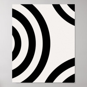 Poster Arches Abstraites Lignes Noir Et Blanc Modernes