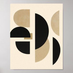 Poster Arches du désert : Composition en noir et beige