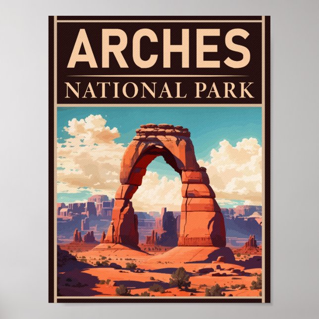 Poster Arches Parc National Moab Utah Delicate Arch (Devant)