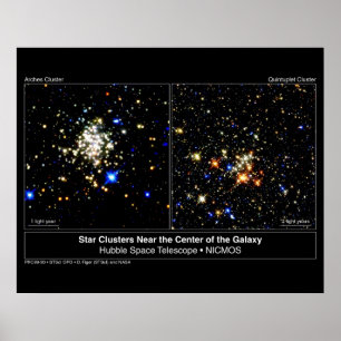 Poster Arches Star Cluster et Quintuplet Star Cluster