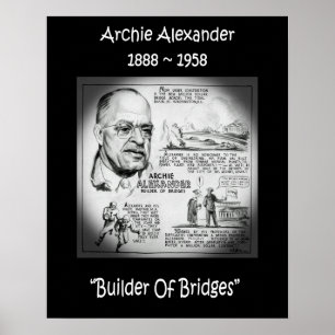 Poster Archie Alexander ~ Mathématicien/Ingénieur~Constru