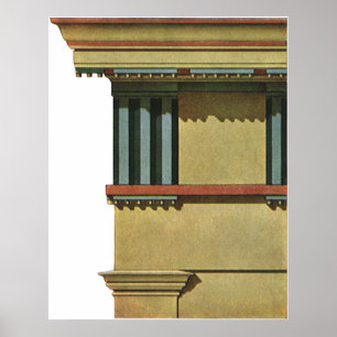 Poster Architecture Classique Ancienne, Entablement de Te