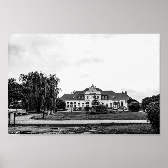 Poster Architecture de la gare de Slonim (Devant)