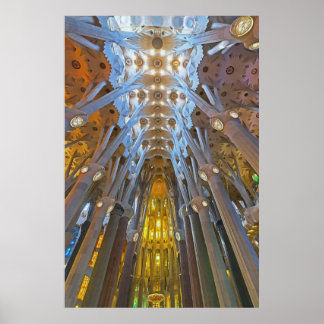 Poster Architecture de la Sagrada Familia, Barcelone