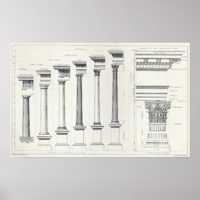 Poster Architecture I : Ordre de l'architecture (Devant)