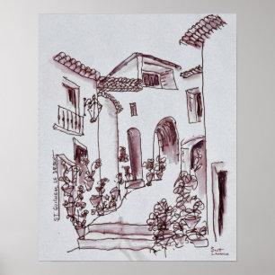 Poster Architecture   Saint-Guilhem-le-Désert, France