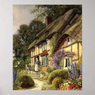 Poster Architecture vintage, Maison de campagne