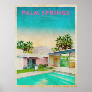 Poster Architecture vintage Palm Springs