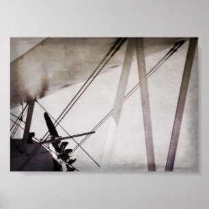 Poster Archivage d'art d'avion antique Abstrait