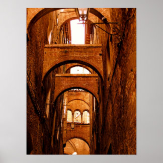 Poster Arcs de Sienne Italie
