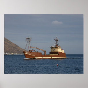 Poster Arctic Lady, Bateau de crabe en hollandais Harbour