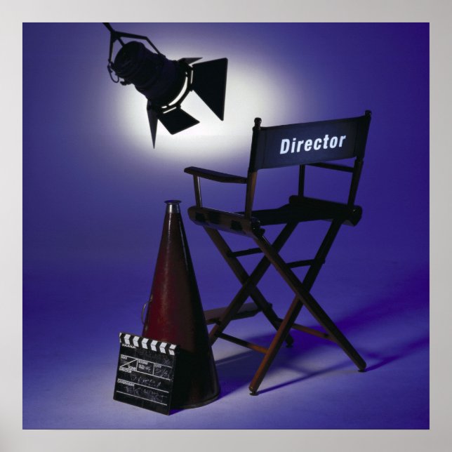 Poster Ardoise, chaise et feu de scène du directeur 2 (Devant)