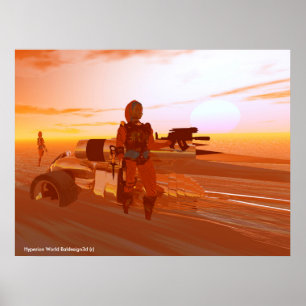 Poster ARES CYBORG, DÉSERT HYPERION, SCIENCE FICTION Scif